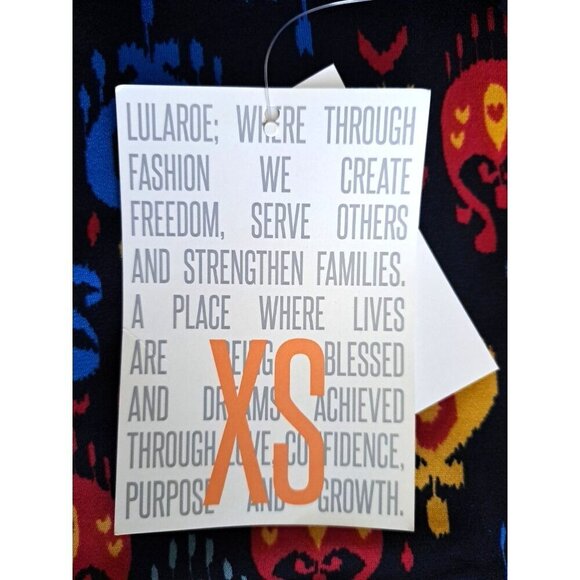 Lularoe Womens XS (4-6) Maxi Skirt Black Slinky Stretch Multicolor Art Print - Picture 4 of 6